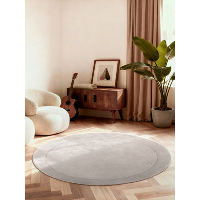 Villeroy & Boch Wool Rug Kivi Organic Shape - Soft Natural Living room Rug with Border, Handmade & Natural, Modern Design