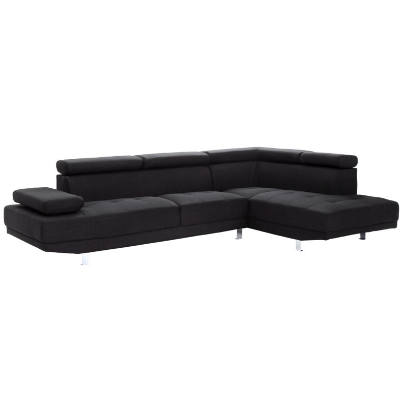 Canapé modulaire Modern River, Noir, noir, noir, noir