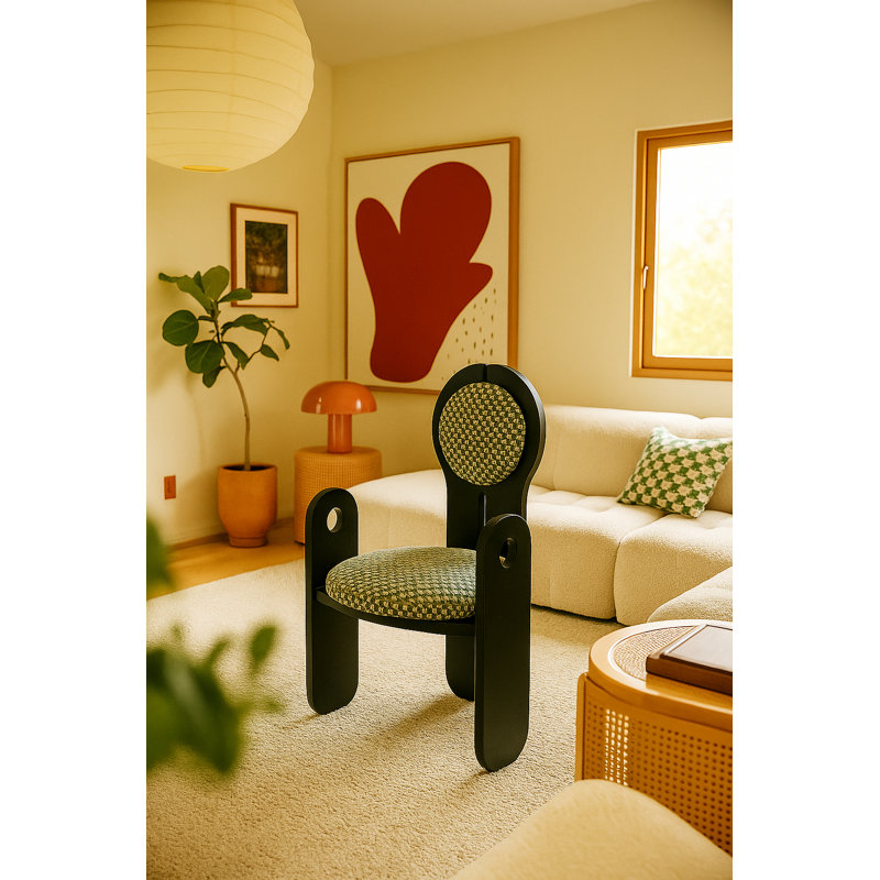 Chaise Halo, Vert / noir