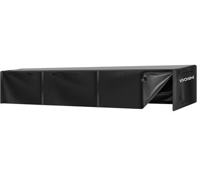 144 in. Outdoor Waterproof 600D Oxford Firewood Rack Cover (Rack not Included)