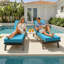 Coussin de chaise longue d'extérieur 2 pièces, 80 po x 26 po x 4 po-647617544-647617549-654445042