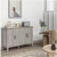 Buffet Cabinet, Sideboard With 4 Barn Doors And 2 Adjustable Shelves, Farmhouse Coffee Bar Cabinet