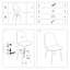Chaise d'appoint moderne en similicuir
