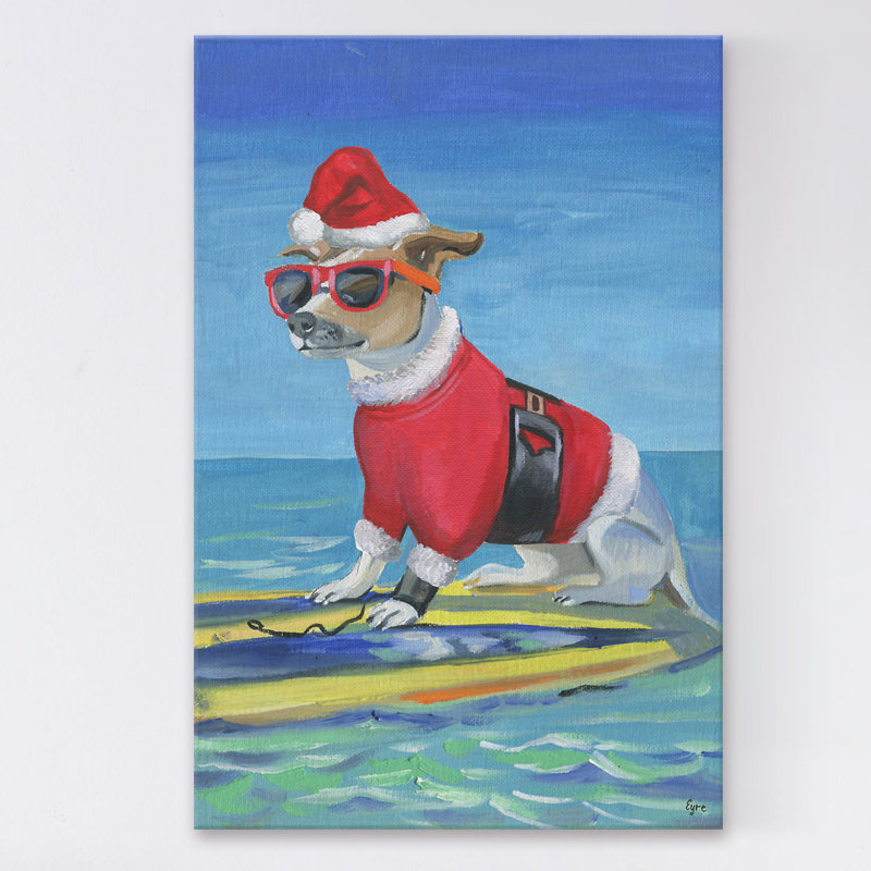 Santa On The Water by Eyre Tarney - Wrapped Canvas Painting, 152cm H x 101cm W x 3.81cm D