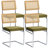 Crumley Upholstered Side Chair With Cane Rattan Back And Steel Frame-1622965410-1636147876