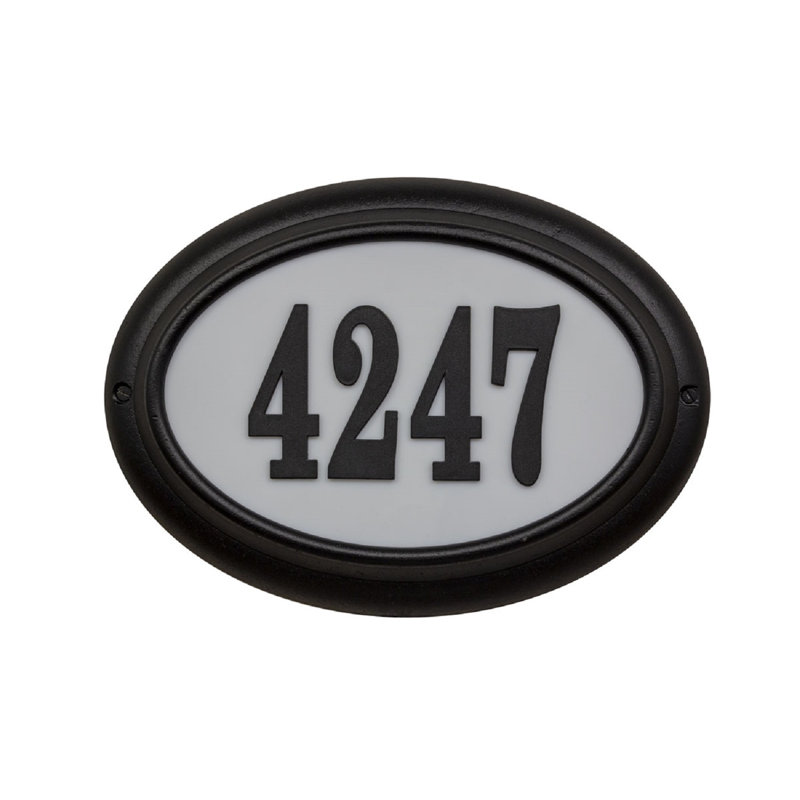 Oval Wall Plaque, Black
