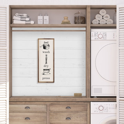 Wash Dry Press With Icons Vertical