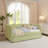 Cozy Gingham Daybed With Trundle  Sofa Bed No Box Spring Needed-2081579623