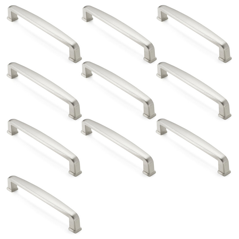 Satin Nickel Brushed Cabinet Handle Pulls 5" Center - 10 Pack