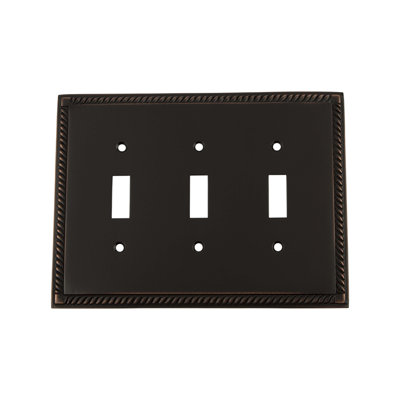 Rope 3-Gang Toggle Light Switch Wall Plate
