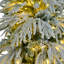 Arbre de Noël enneigé épinette 6 pi, arbre de Noël articulé artificiel avec 300 lumières DEL multicolores, 8 modes de clignotement et 790 pointes de branches de neige, décoration de bureau de vacances-1182808272