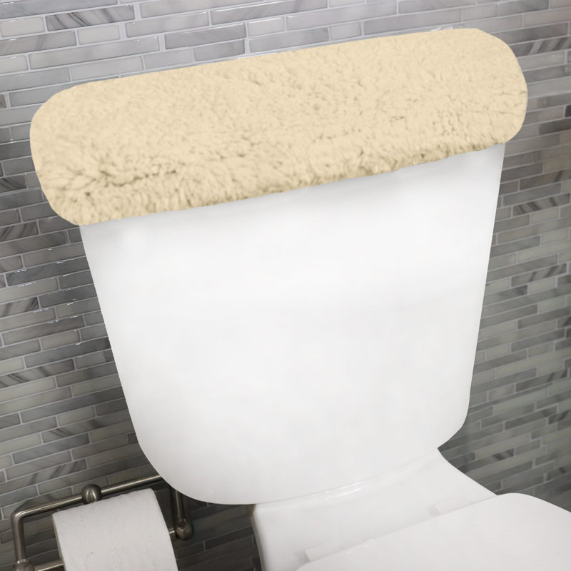 Tapis pour salle de bain Dobrinka, Ivoire ivoire, 10 po x 22 po (couvercle de réservoir)