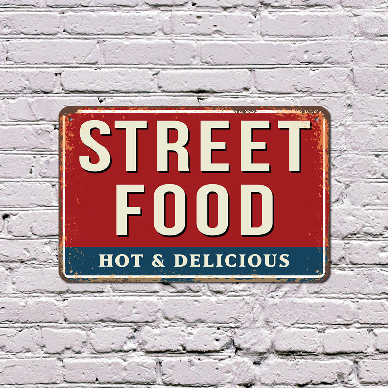 Plaque en plastique Street Food Street 8 po x 12 po