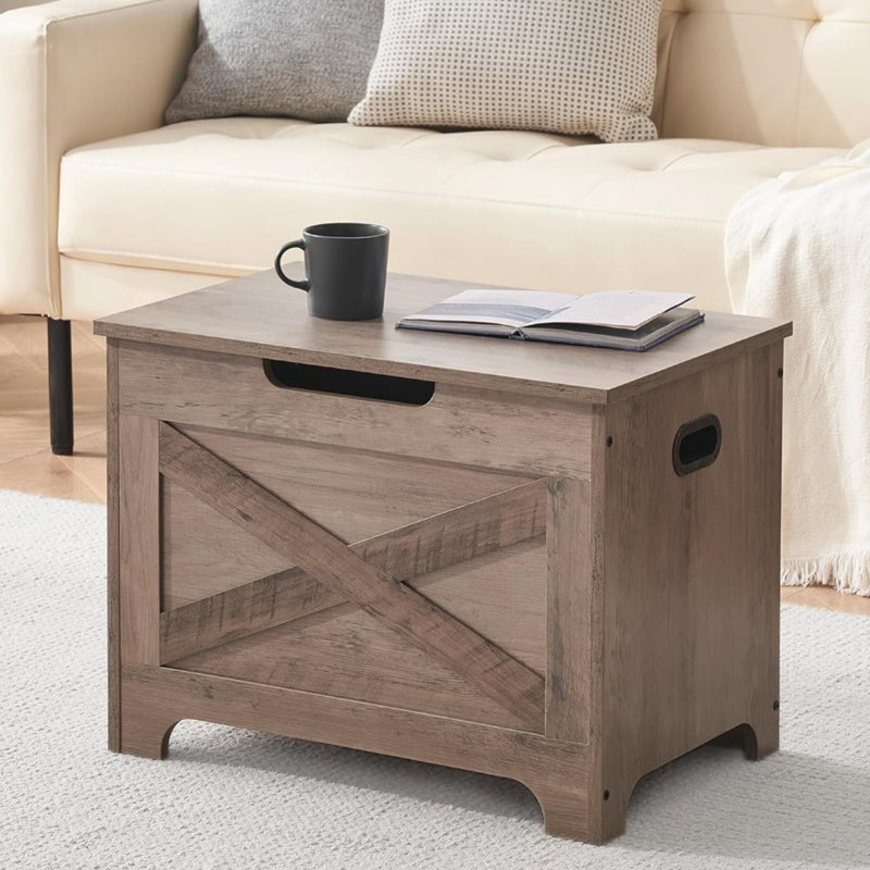 Gaomon Storage Chest – A Wooden Storage Bench With Seating And A Safety Hinge, Perfect As An Entryway Bench With Storage, Or A Farmhouse-style Trunk For The Bedroom Or Living Room, In Grey.