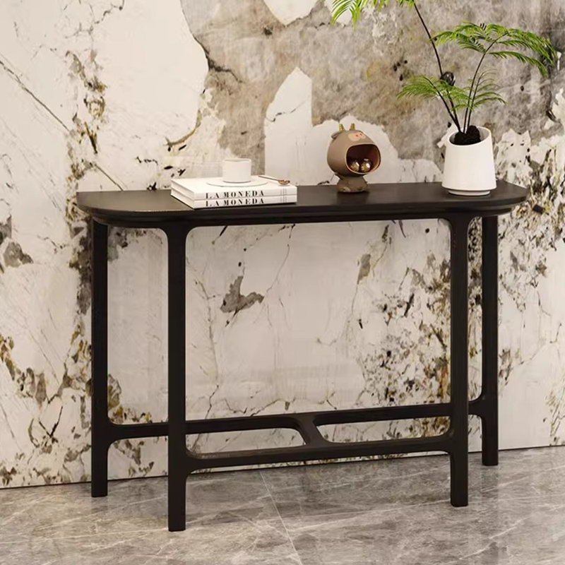 Table de véranda moderne en bois massif., H 33,4 po x l 55 po x P 11,8 po