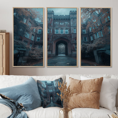 Ensemble de décorations murales gris et gris Stormy Charm I - College & University Buildings