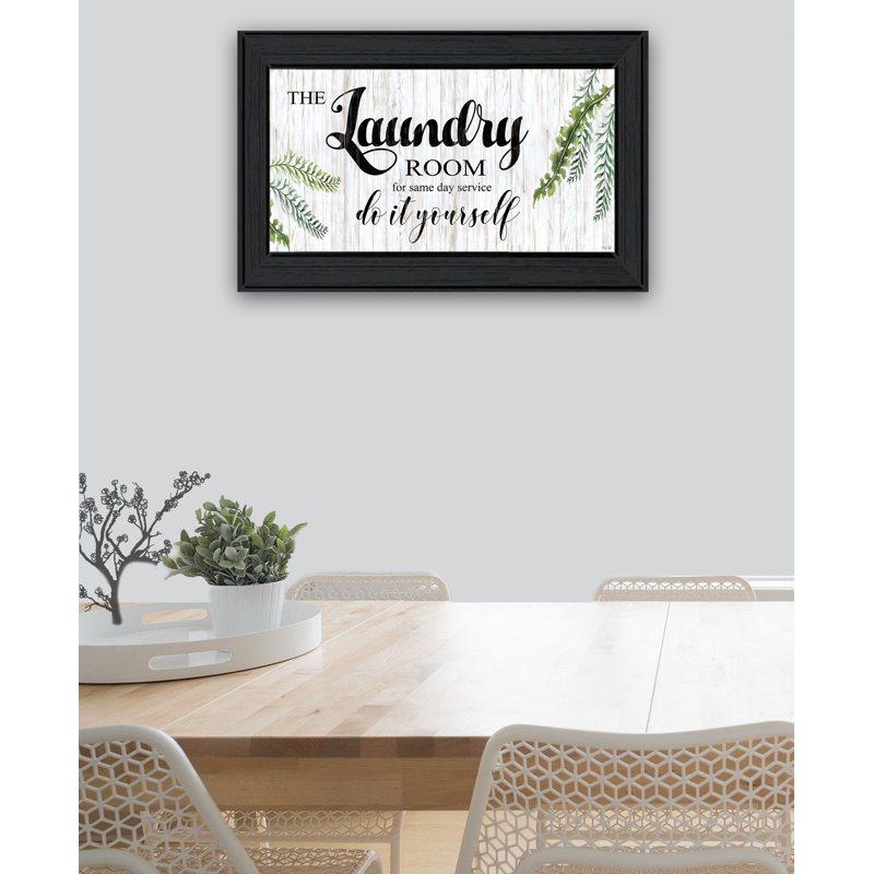 «The Laundry Room-Même Day Service», art mural encadré pour le salon et la maison par Cindy Jacobs, L 21 po x H 12 po