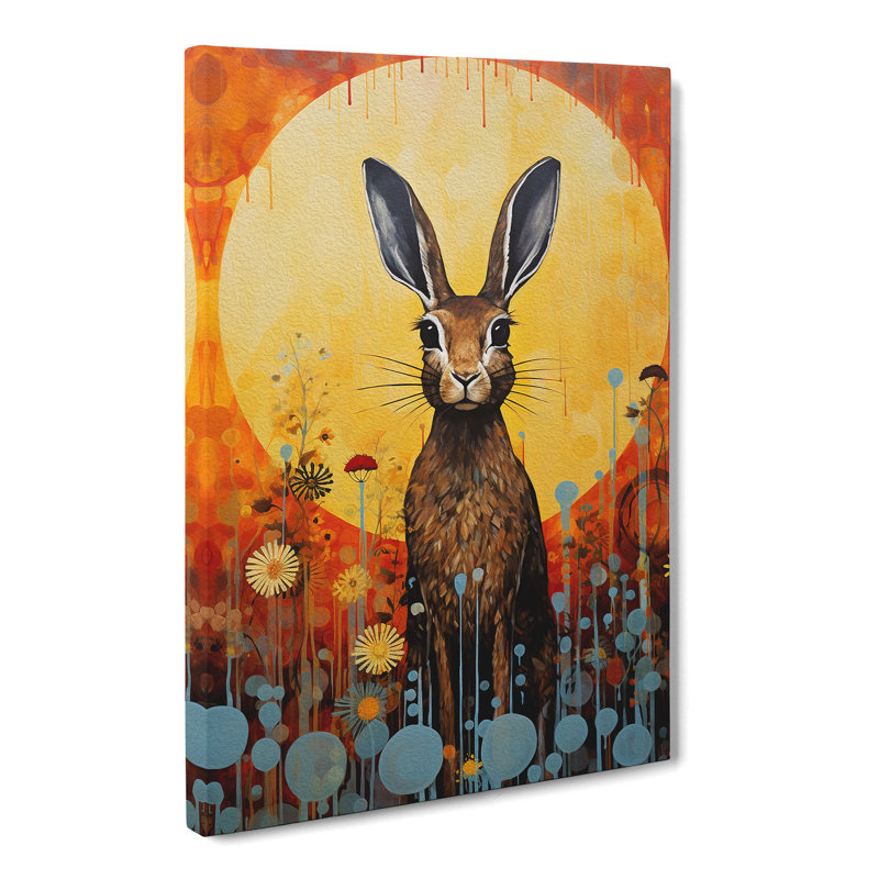 Hare Expressionism - Wrapped Canvas, 76cm H x 50cm W x 3cm D