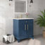 Meuble-lavabo moderne avec lavabo en céramique et tablettes réglables-1277804899