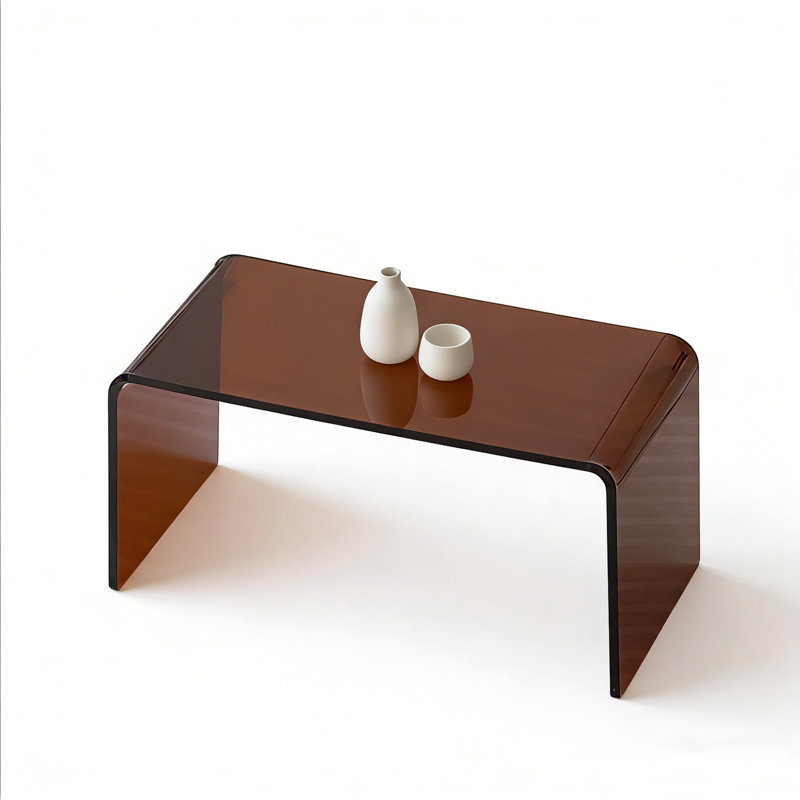 Modern C-Shaped Acrylic End Table, Luxury Transparent Sofa Side Table & Nightstand, Versatile Accent Piece for Living Room & Bedroom