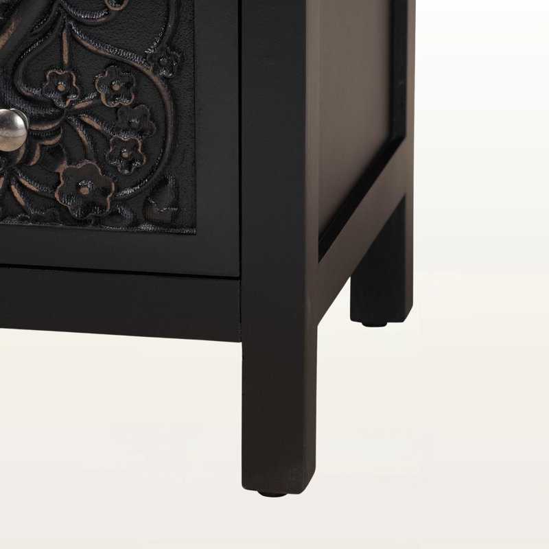 Armoire de rangement à 3 tiroirs avec poignées en métal Rison, H 31,24 po x l 31,17 po x P 15,41 po