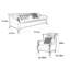 American retro style straight-row sofa