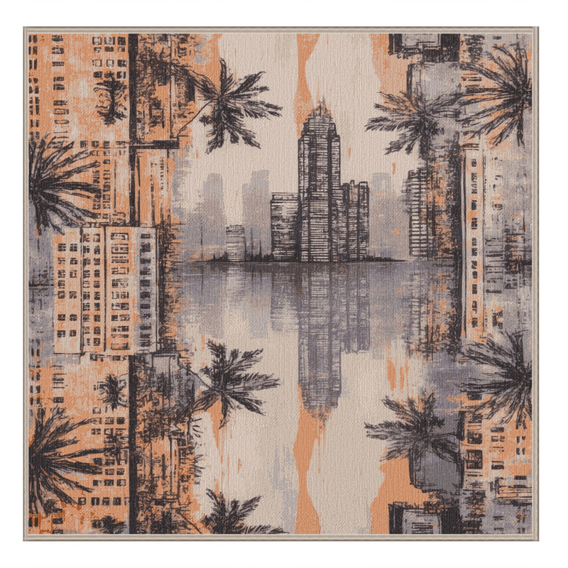  Tapis bord de mer lavable Urban Beach, Carré 8 pi