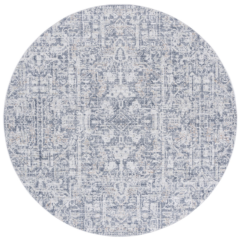 Kenney 100 Performance Oriental Rug, Round 6'7"