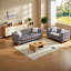 Ensemble de canapé en velours luxueux et confortable de style Chesterfield moderne, idéal pour le salon et le bureau