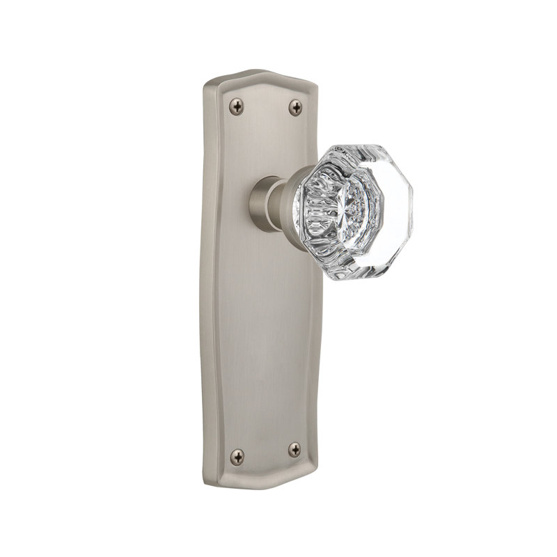 Prairie Plate with Waldorf Door Knob, 2-3/8”, Satin Nickel