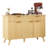 Kitchen Storage Cabinet With Drawers And Doors, Modern Fluted Sideboard Buffet Cabinet With Adjustable Shelves For Living Room