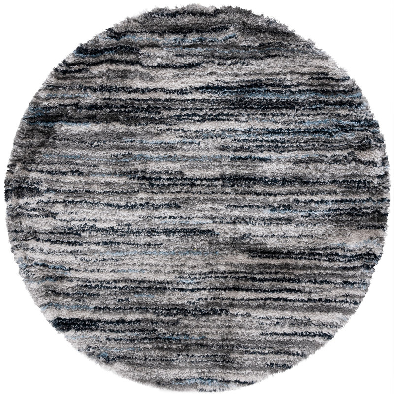 Cloud Shag Performance Abstract Rug, Round 6'7"