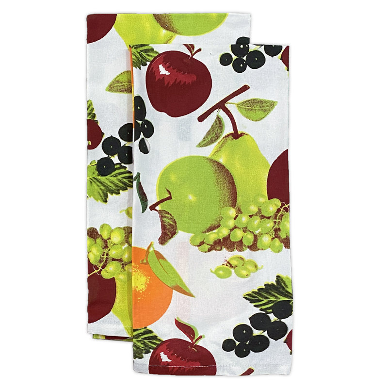 Cheerful Fruit Print 100% Cotton 6-Piece Kitchen Set