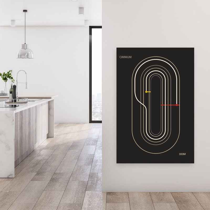 Art mural moderne abstrait géométrique, 48" H x 32" W