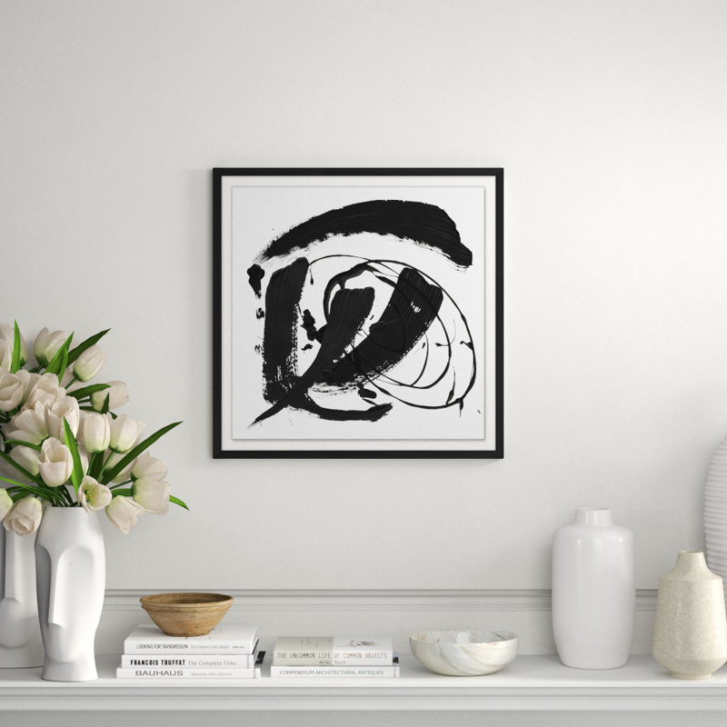 Practice Stroke 1' Framed Print on Glass
