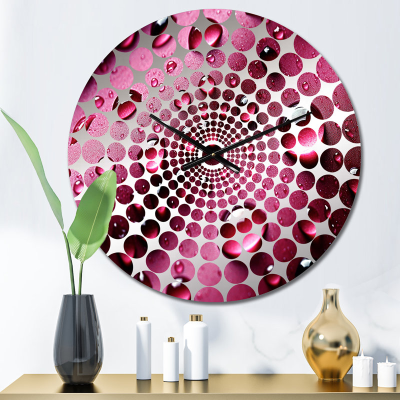 Horloge murale rose Kailee, Petit