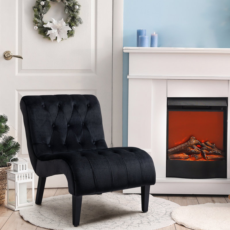 Dorothe Velvet Slipper Chair, Gray Velvet, 1