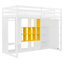 Lit mezzanine en bois avec garde-robe, tablettes et armoire-47779894-47779890