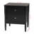 Vance Black Finish 2-Drawer Bobbin Nightstand With Metal Pull, 23.83" H X 21.02" W X 17.42" D-536821531