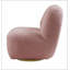 Fauteuil d'appoint pivotant rose