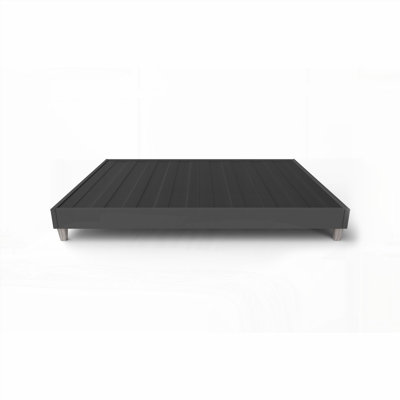 Base de lit grand avec installation rapide et sans sommier, pieds modernes en faux bois