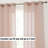 Pothos Faux Linen Semi Sheer Light Filtering Grommet Curtains Panels for Bedroom & Living Room, Pair-300674313-300674315