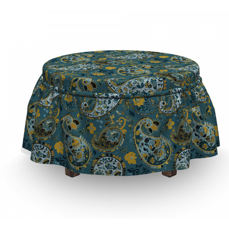 Housse pour repose-pieds antique oriental motifs