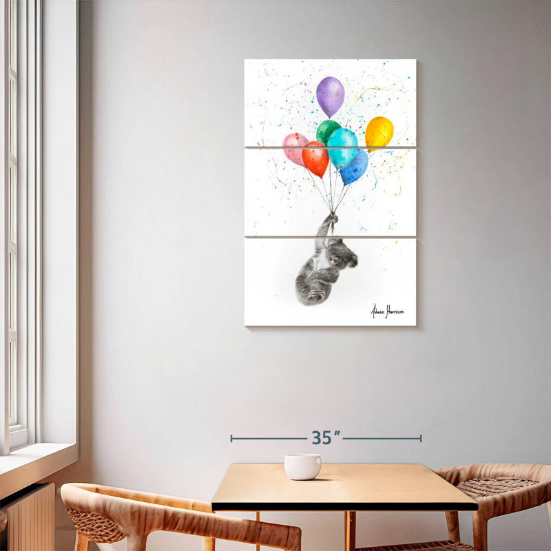 Brampt le koala et les ballons, H 57 po x l 36 po