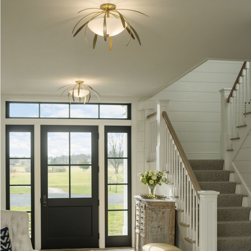 Dahlia 2 - Light Semi Flush Mount, Vintage Platinum
