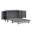 Élégant lit escamotable avec armoires de rangement latérales intégrées et conception tissée-111173670-111173673