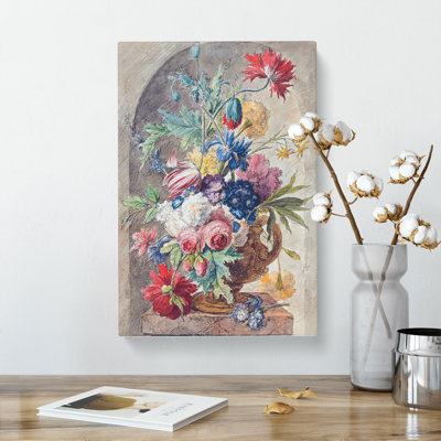 Still Life with Flowers Vol.2 by Jan Van Huysum - Wrapped Canvas