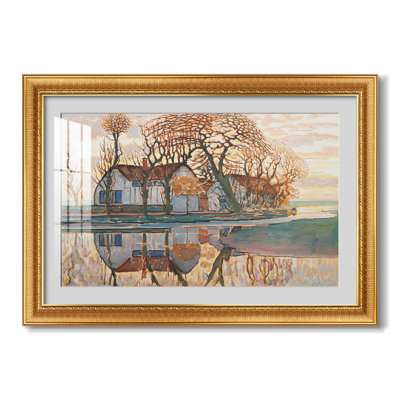 Ferme près de Duivendrecht, v. 1916-Piet Mondrian-Impression encadrée personnalisée
