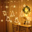 Christmas Decoration Fairy Lights Curtain Lights 138 LED Stars Christmas Pattern Fairy Lights Curtain 8 Lighting Modes with Plug IP44 Waterproof Christmas Lighting for Outdoor Indoor Use