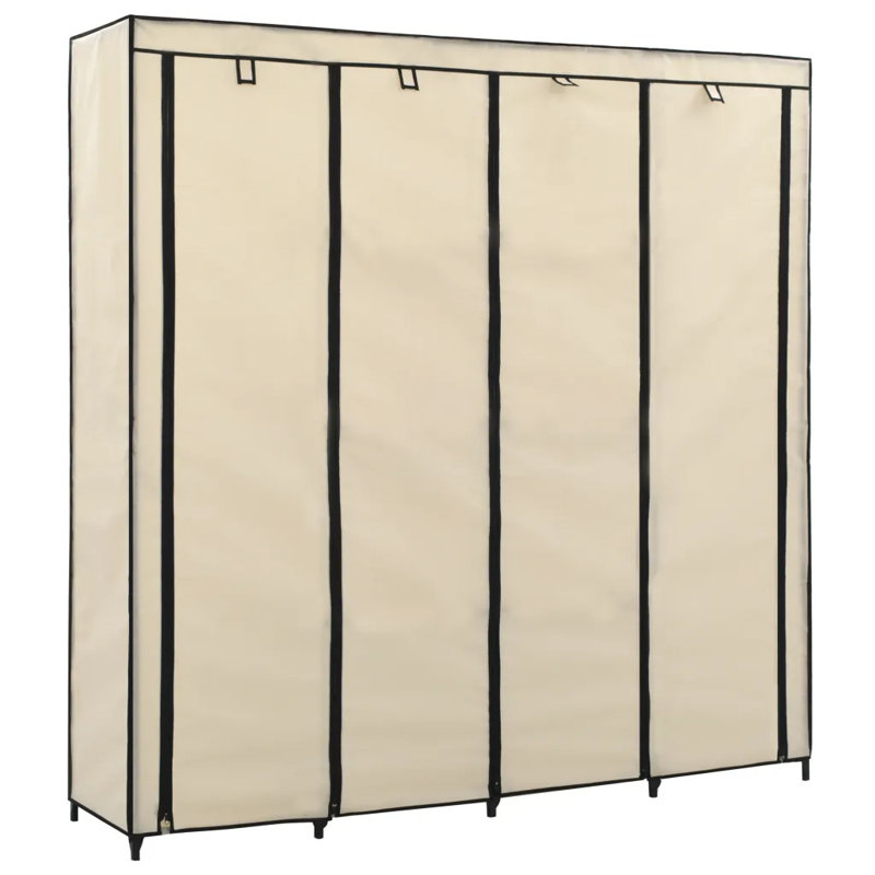 4 Door Wardrobe, Cream